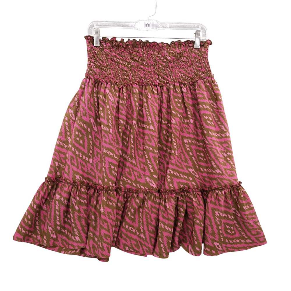 Joie x A Pea in the Pod Smocked Skirt Maternity Ruffle Hem Silk Size S‎